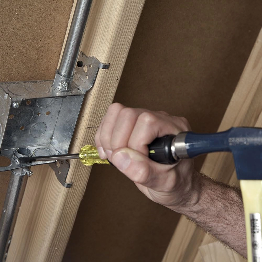 6004DD Keystone Demolition Screwdriver - 1/4-Inch Steel Tip Cushion-Grip Oversized Strike Cap Square Shank with Wrench Assist