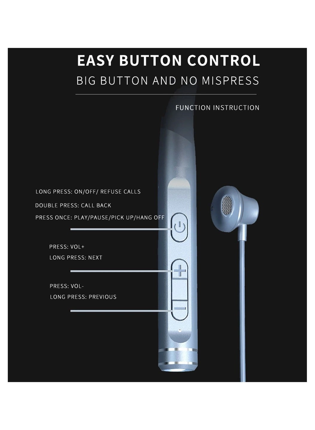 Neckband Bluetooth - Wireless Headphone