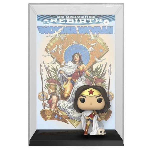 FUNKO Pop Comic Cover! Heroes: WW 80th-WW On Throne (Rebirth) Vinyl Figure