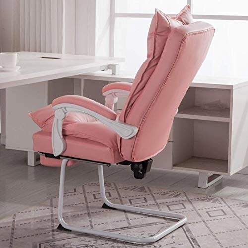 Desk Chair - PU Leather Brown High Back