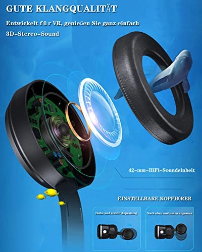 3D Virtual Reality Headset - 4.7-7.2 Android/iOS Black