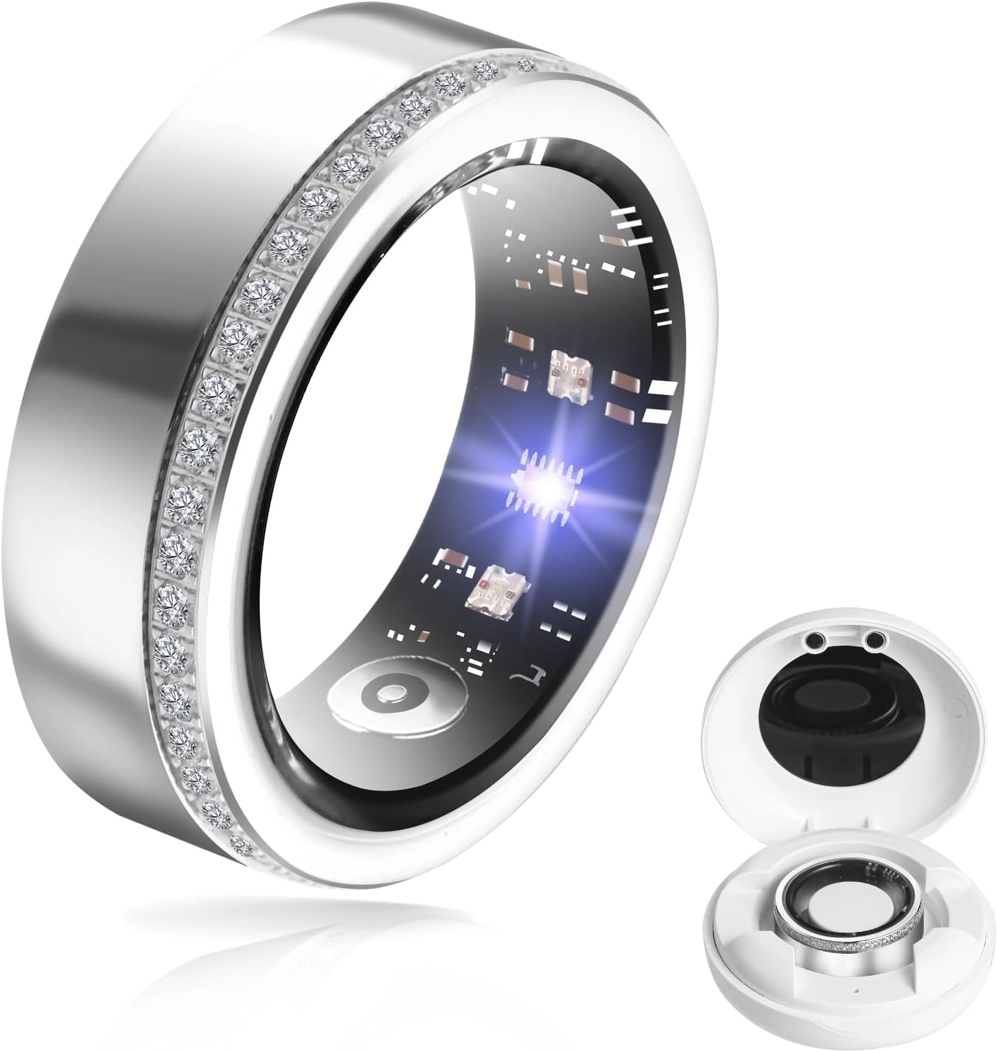 DL&3UP Health Tracker Smart Ring - IP68 Waterproof Heart Rate Blood Oxygen