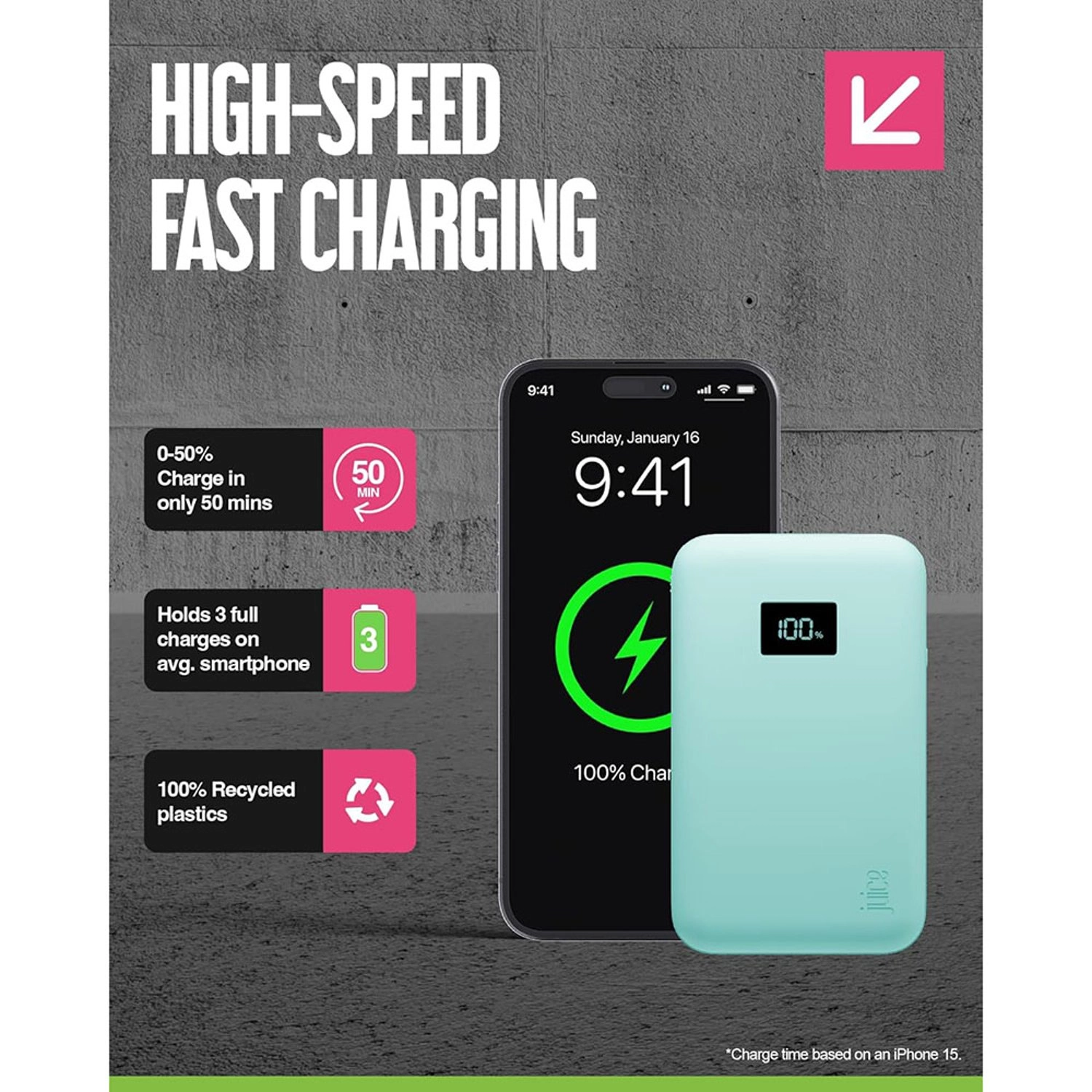 Eco Integrated 3 - 12,000mAh 15W Fast charging