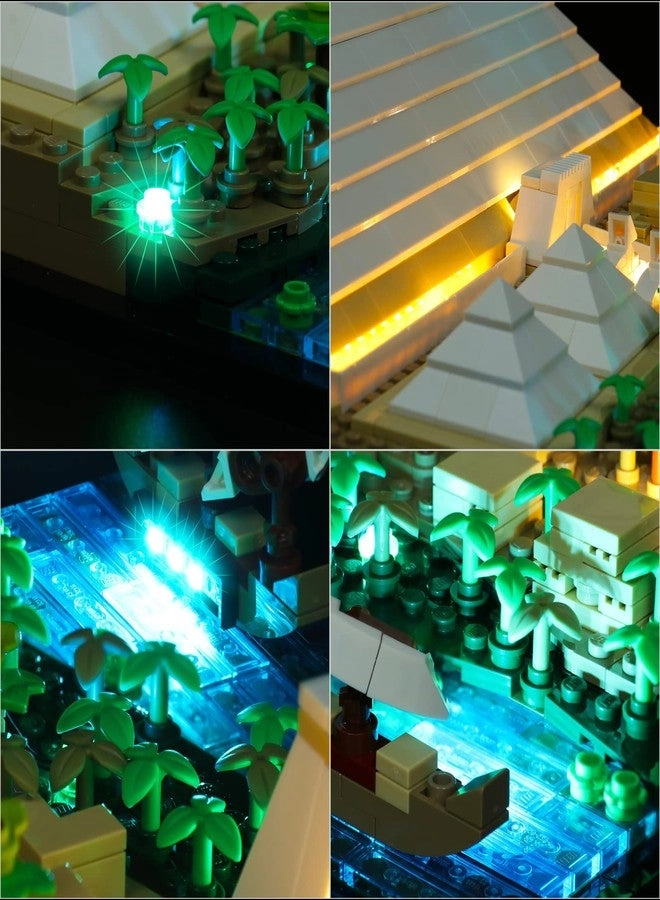 Led Light Kit Compatible with Lego 21058 Great Pyramid of Giza - Remote-Control Version Architecture for Adults