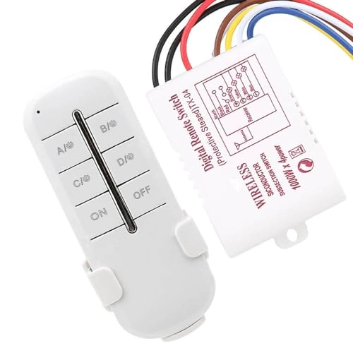 Wireless Remote Control Switch - AC180-240V 1/2/3/4 Way 1000W