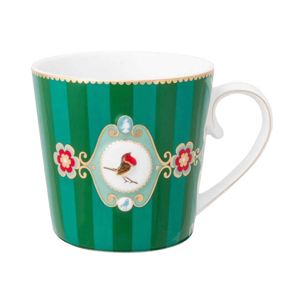 PIP STUDIO Love Birds Medallion Mug - Stripes Golden details 250 ml