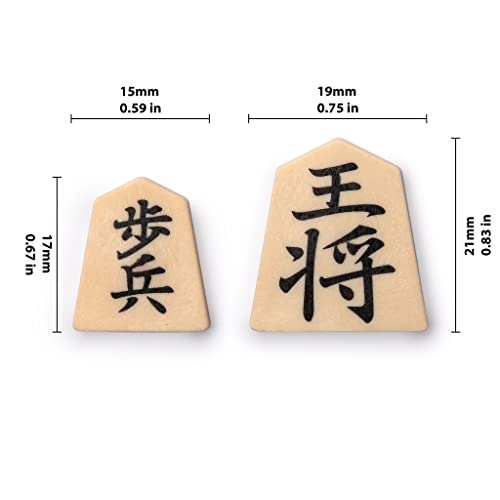Shogi Travel Game Set - Magnetic Board 40 Playing Pieces