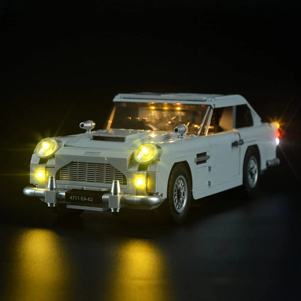 GEAMENT LED Light Kit for Creator Expert James Bond Aston Martin DB5 Car (10262D) - Warm White USB Powered
