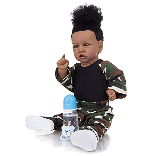 Reborn Baby Doll - 22 Inch Vinyl Brown Eyes