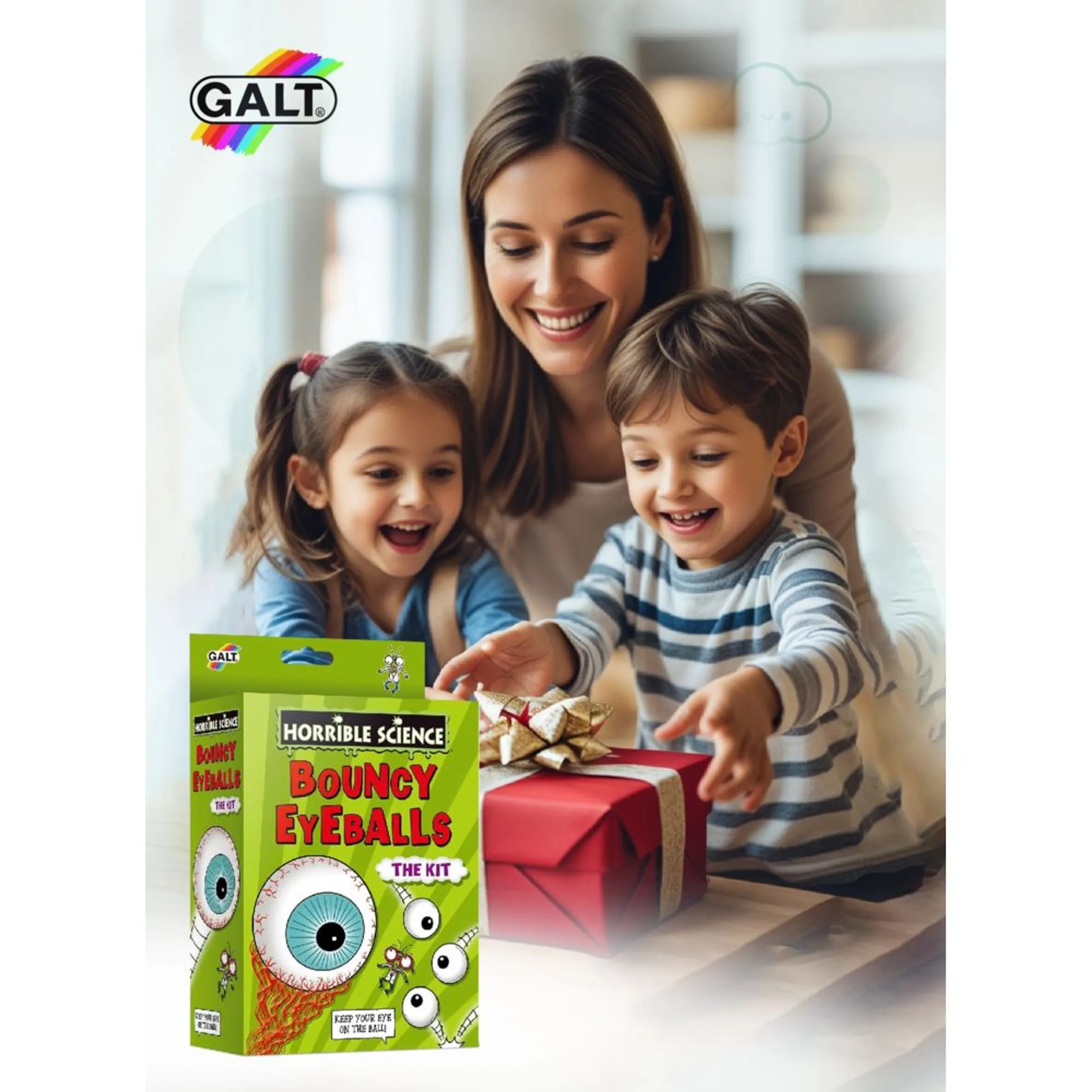 Horrible Science Bouncy Eyeballs Kit - 8 pieces Science