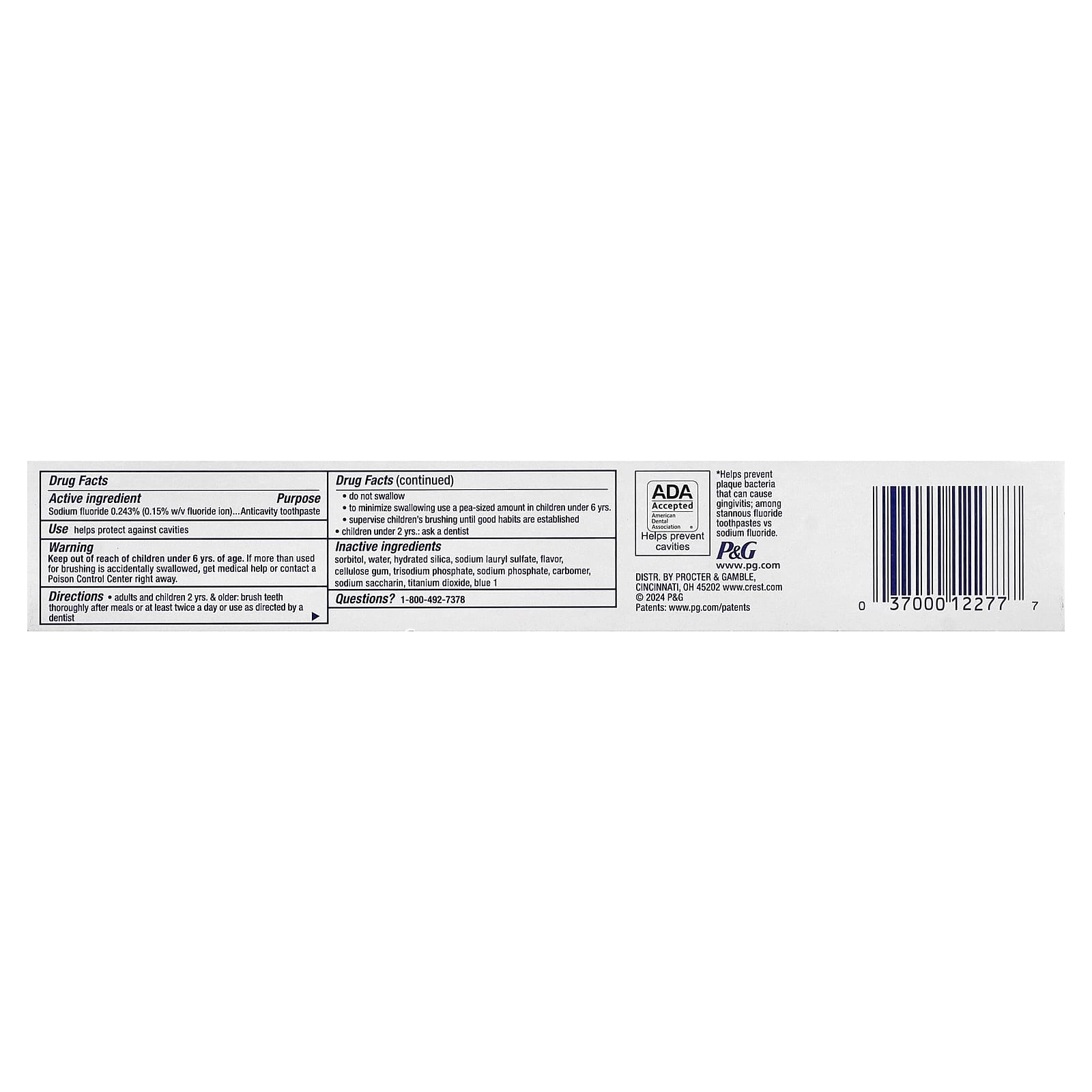Cavity Protection Fluoride Toothpaste 161 g