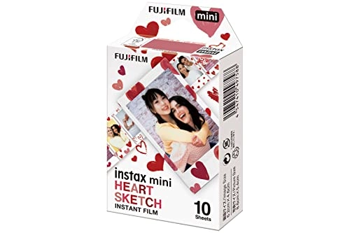 Mini Heart Sketch Photo Film - 30 Shot Pack 5.4 cm x 8.6 cm