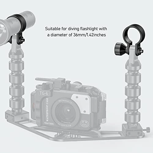 Diving Flashlight Holder Mount Clamp - DH-9 Aluminum Alloy