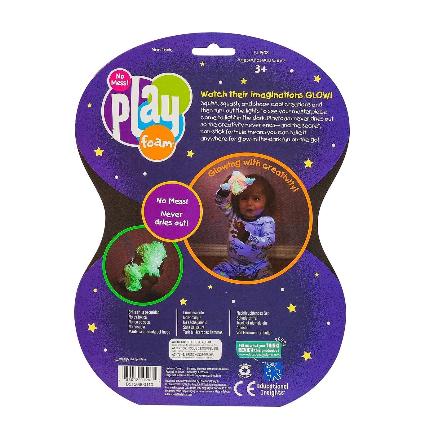 Playfoam Glow-In-The-Dark - 3+ 4 pieces