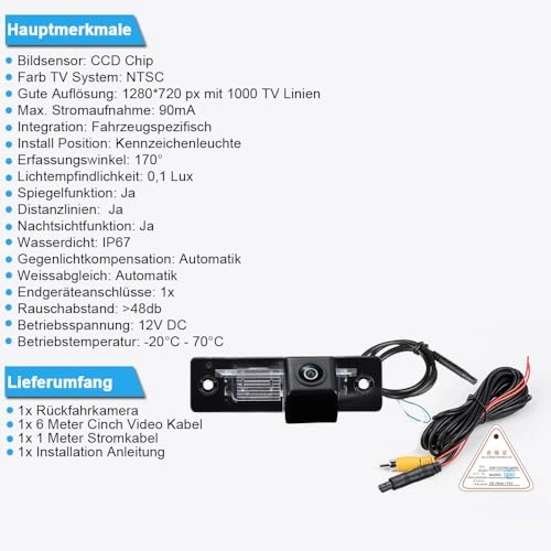 Backup Camera - 1280x720 Pixels