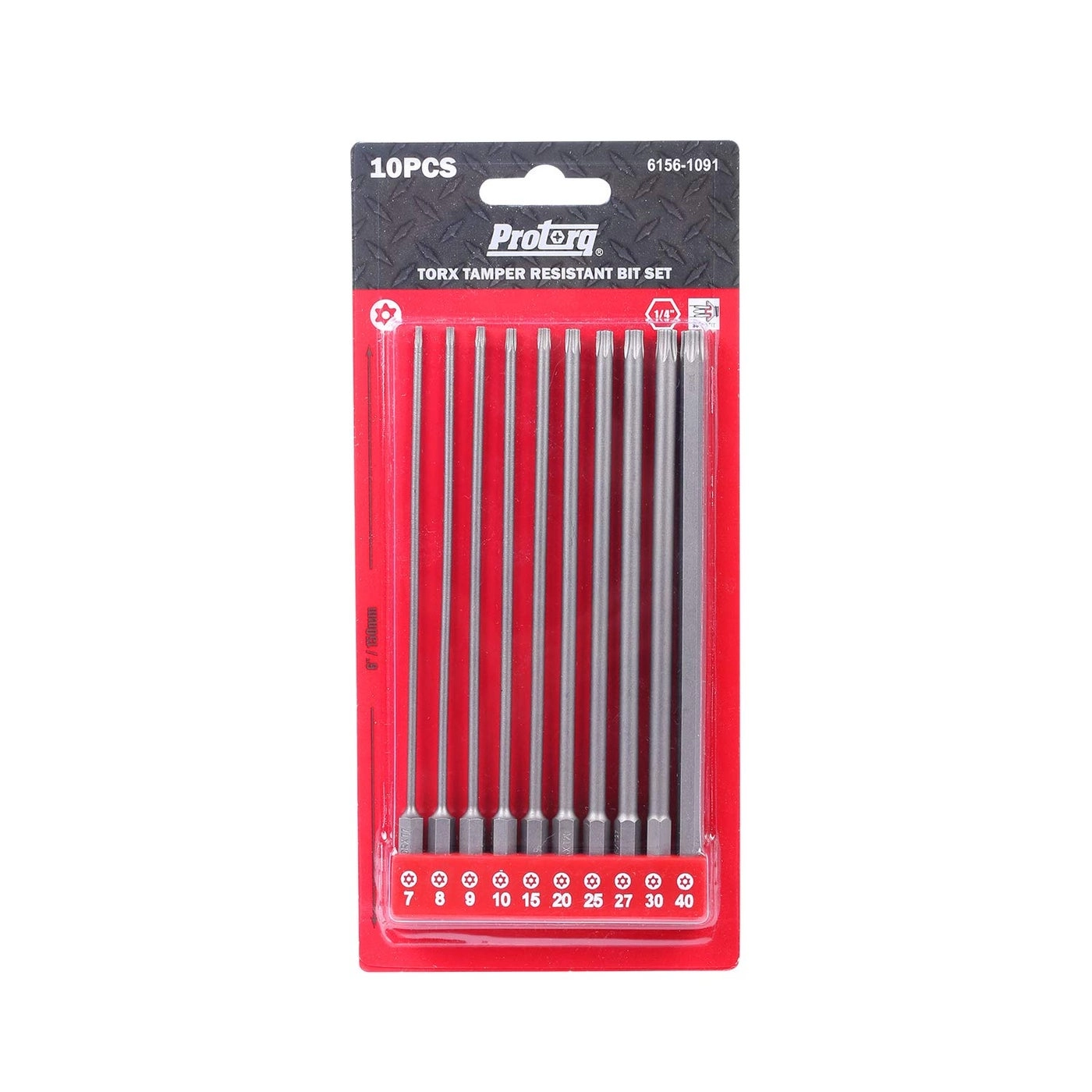 TORX Tamper Resistant Bits - 10Piece 50mm