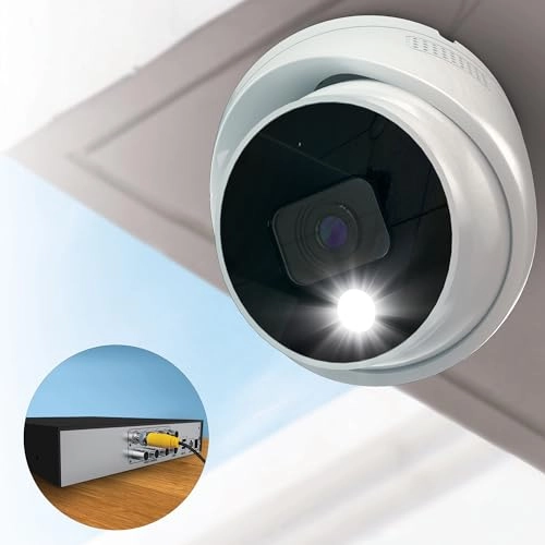 12 Channel DVR + 2K Deterrence Dome Camera - 8 Camera + Hard Drive - 2TB