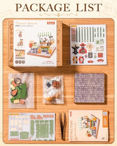 Dollhouse Wooden Aromatic Coffee Trolley