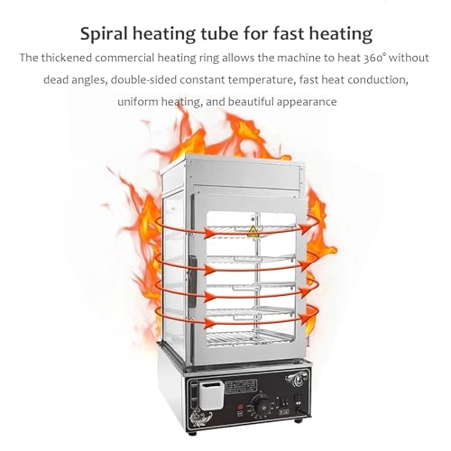 5-layer Commercial Steamed Bun Machine - 360° Circulation Heating Automatic Power Off