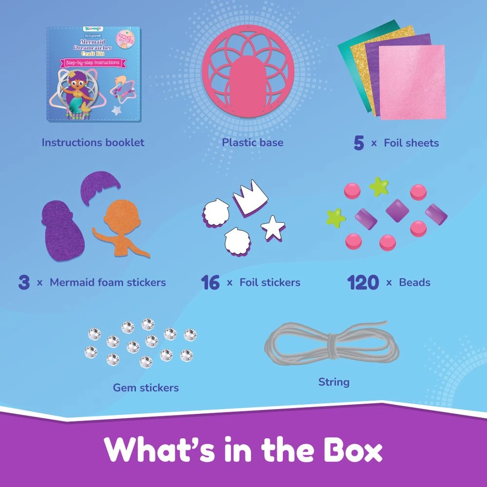 Mermaid Dream Catcher Craft Kit - 150 Plus Pcs