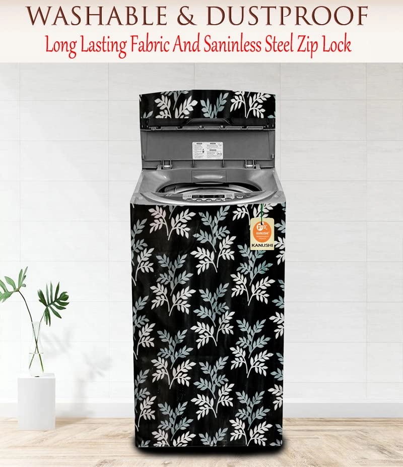 Top Load Fully Automatic Washing Machine Cover - Maroon For 6 kg, 6.5 kg, 7 kg, 7.5 kg