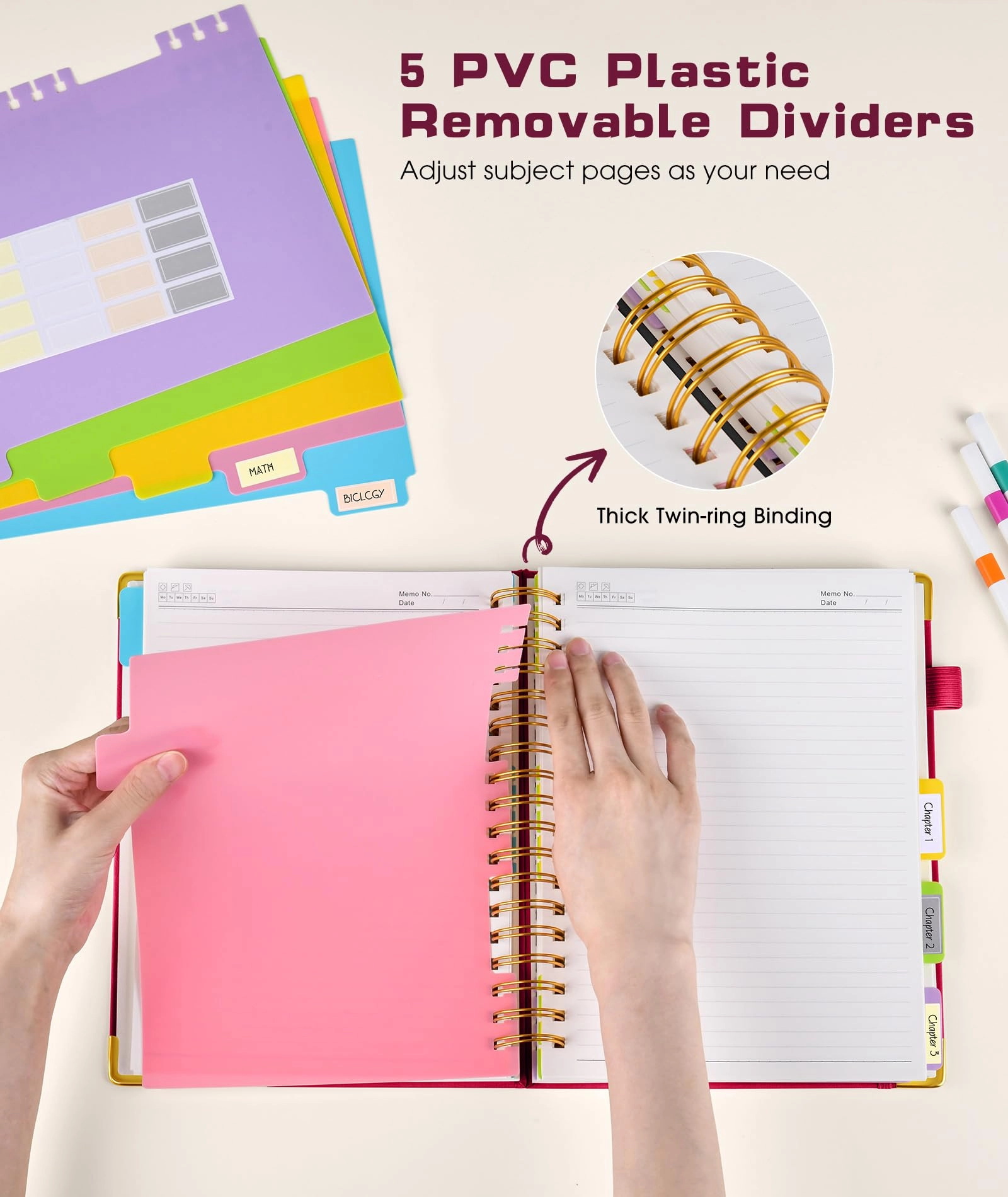 Spiral Notebook Large Hardcover - Lined 150 Sheets