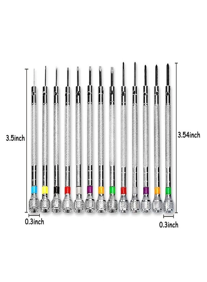 Micro Precision Watch Screwdriver - 13 Pcs 0.6-2.0 mm,1.2-2.0mm