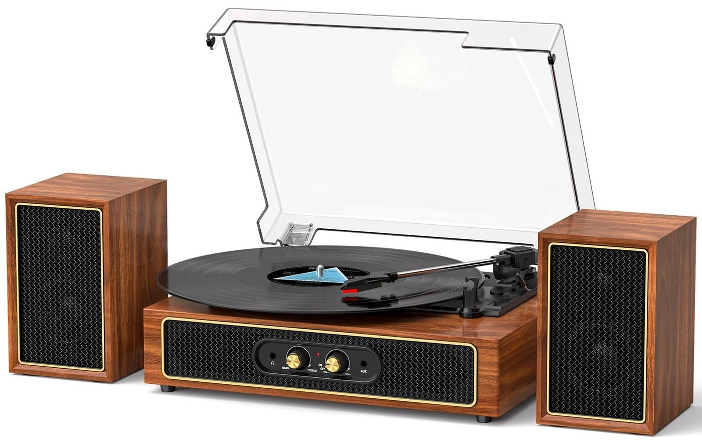 Vintage Record Player - 3-Speed Belt-Drive Bluetooth