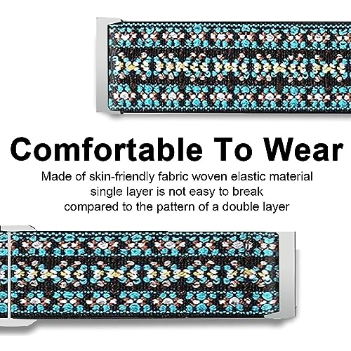 Watch Band for H80 1.47 Inch - Cotton Blue Grid 125-220 mm