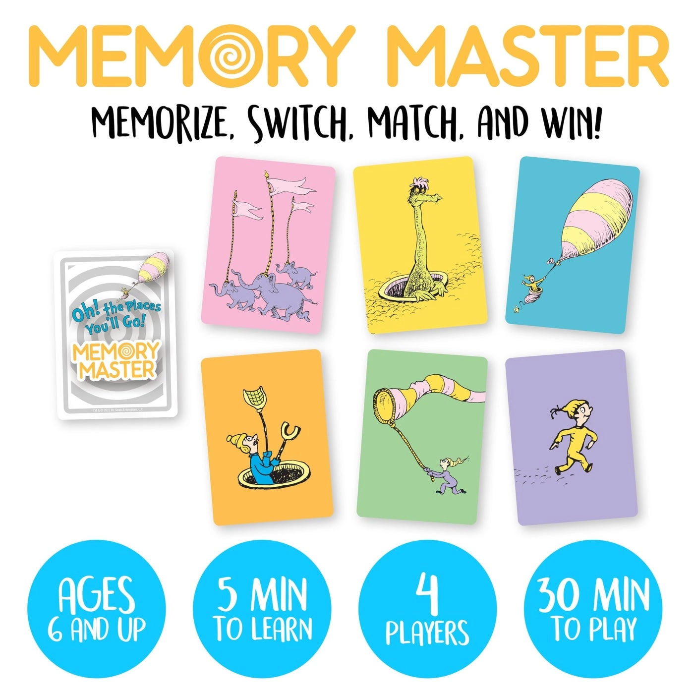 Oh, The Places You'll Go! Memory Master - Card Game