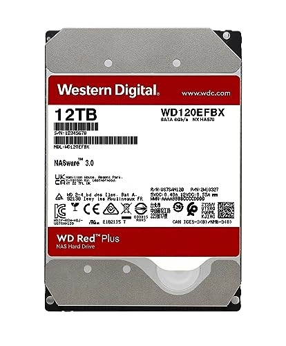 WD Red Plus 3.5" 7200rpm 512MB SATA 6Gb/s (WD120EFBX) - 12TB