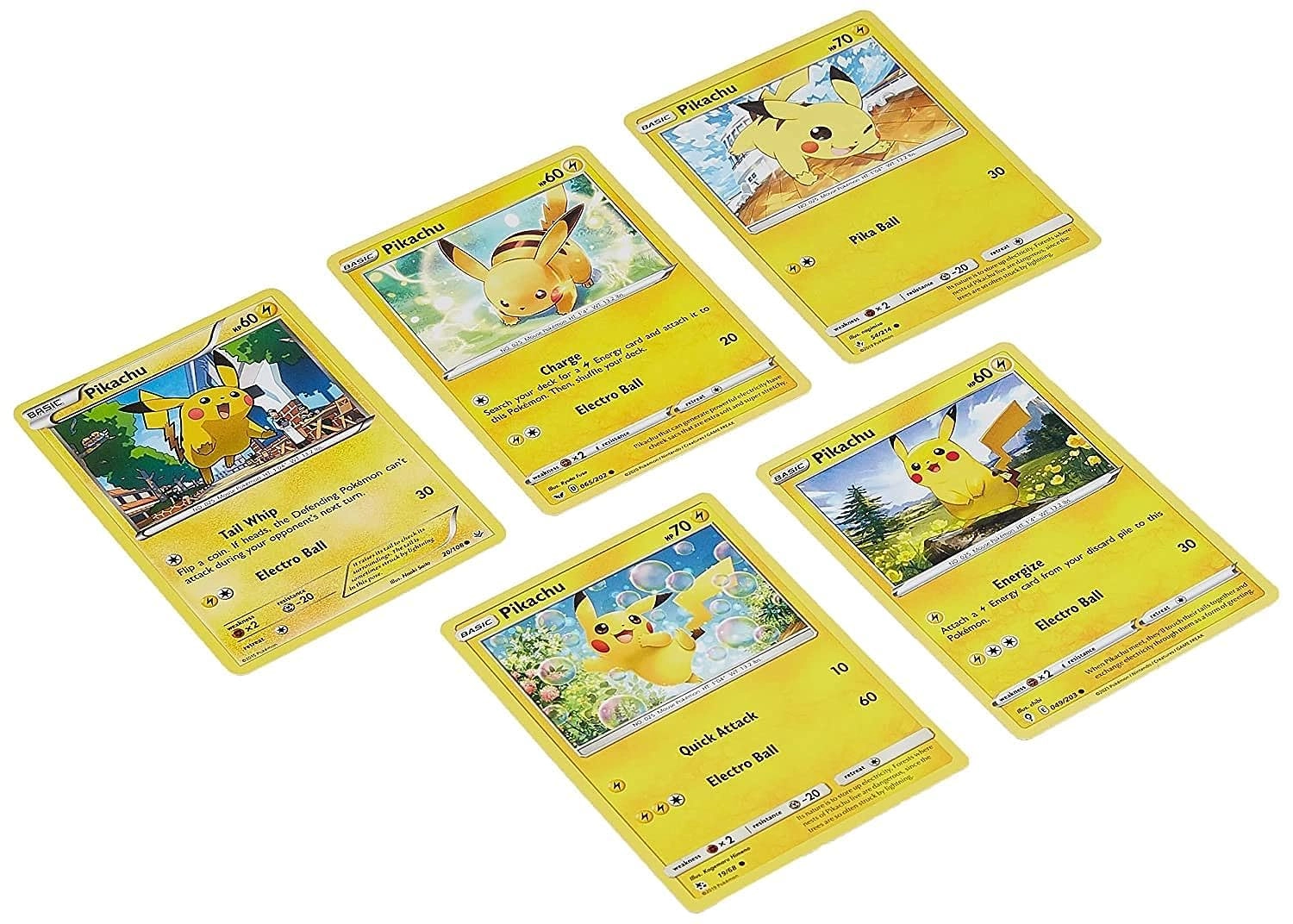 Pokémon Assorted Pikachu Cards 5pcs