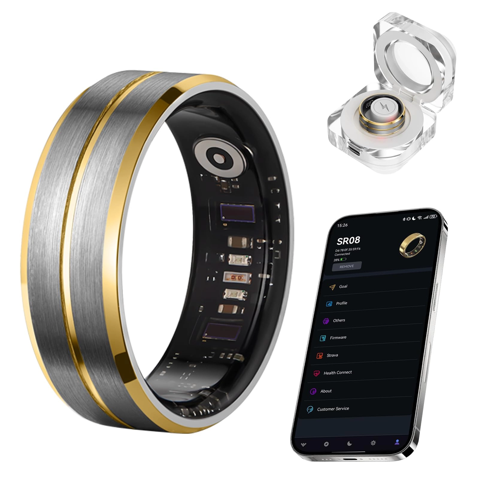 R01 - Smart Ring Heart Rate Blood Oxygen Sleep Monitor