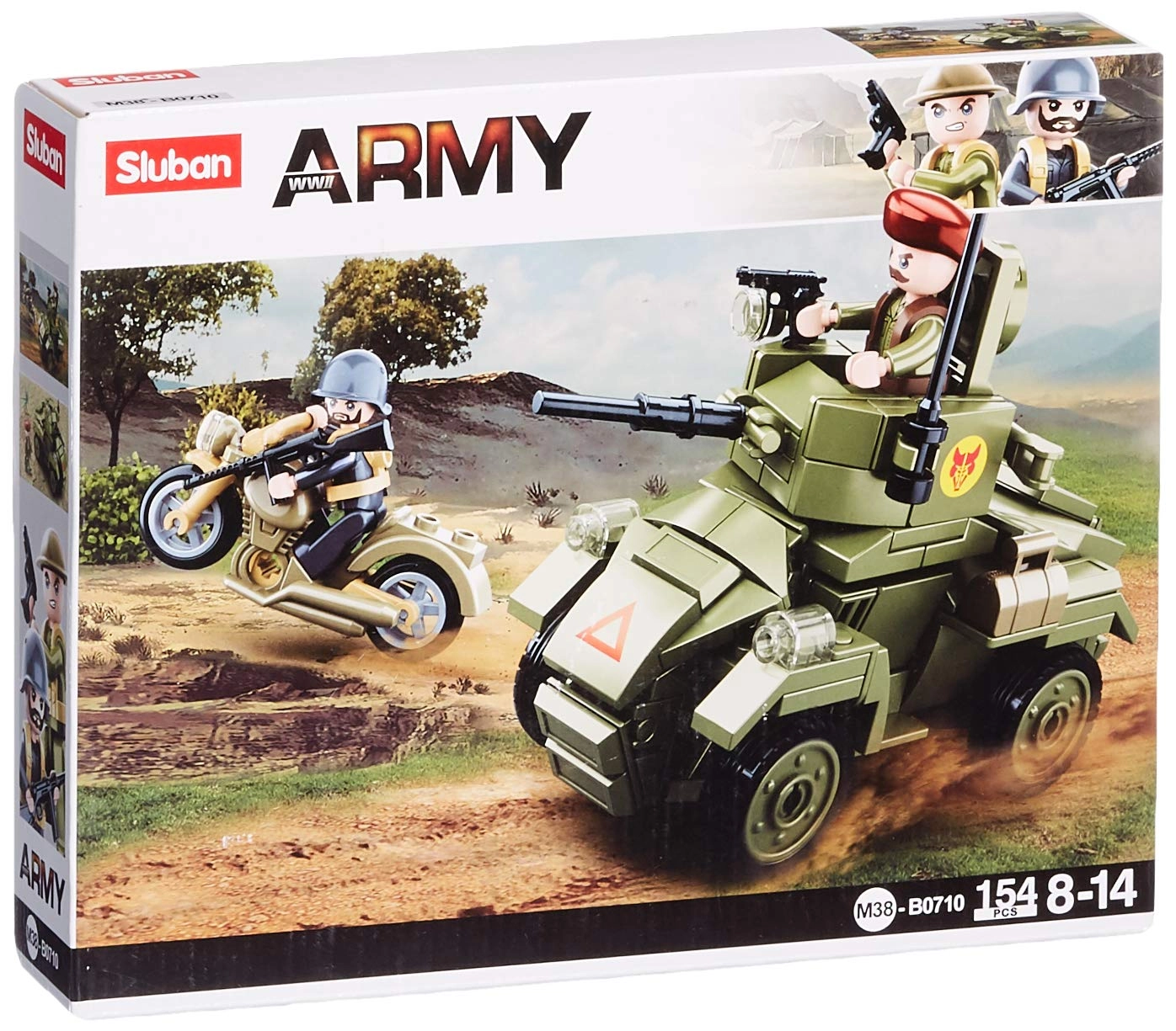 Sluban M38-B0710 - UK Army - MK2 Wheeled Armored Vehicle 154 pcs