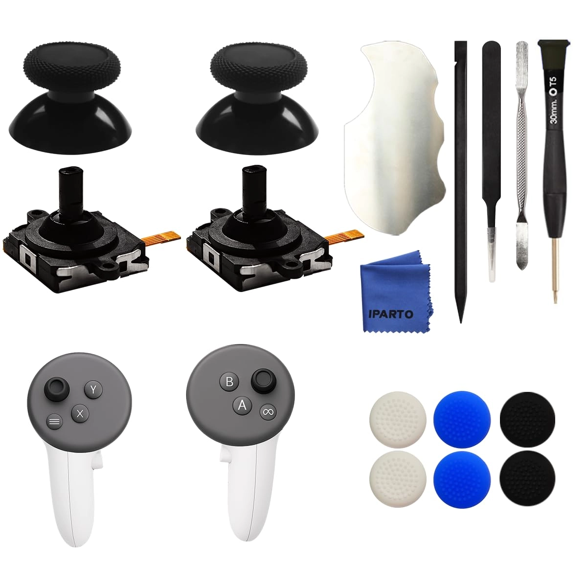 Joystick Replacement - 2 Joysticks Oculus Quest 3/Quest 3S + Caps - 2 Caps