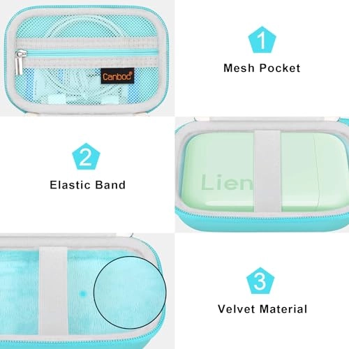 Hard Case for Liene 2x3" Photo Printer - 5.19" x 3.3" x 1.3" inch Bag