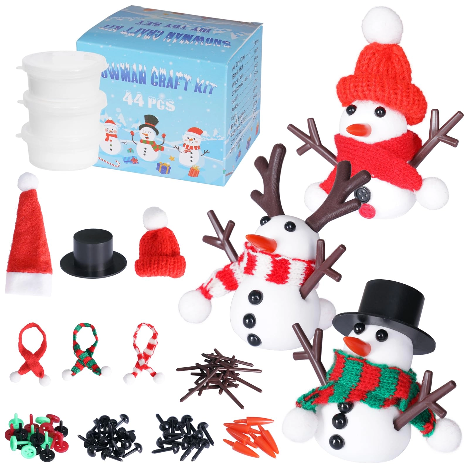 SUNSHINE DECOR Snowman Crafts - 3pcs