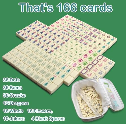 Mini Mahjong Set - 166 Tiles Travel Size