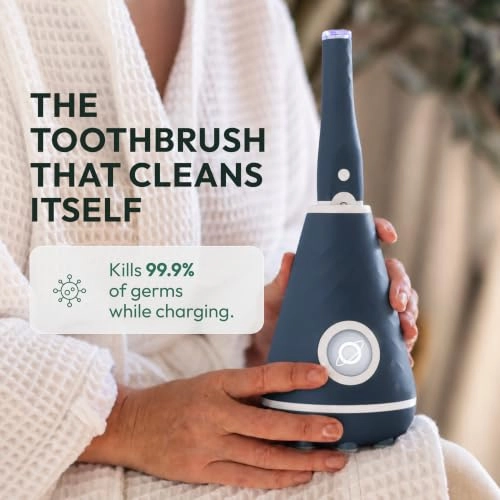 UV Sanitizing Sonic Toothbrush and Cleaning Station - 40,000 strokes/min Dual Speed