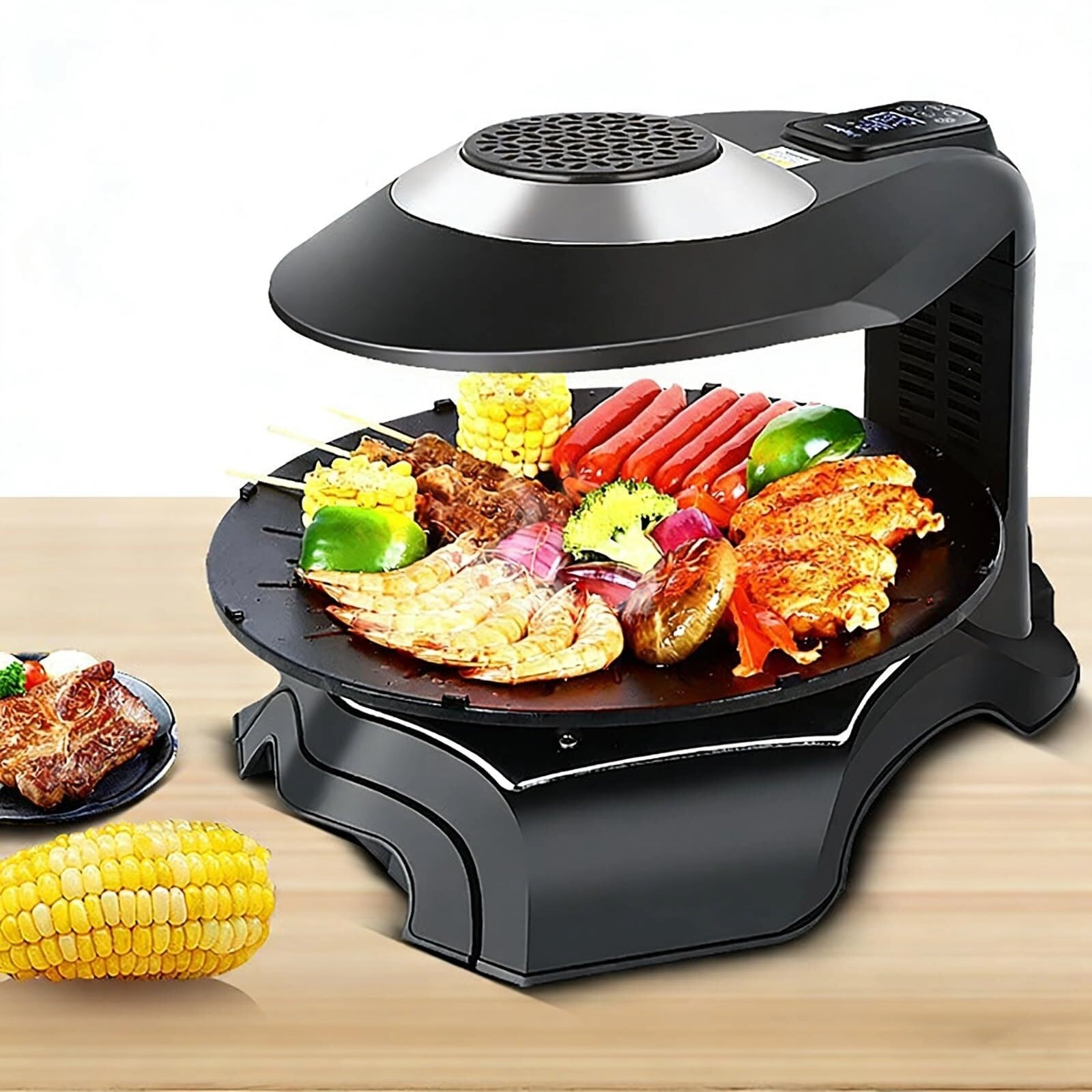 KujTgf Electric Griddle - Adjustable 80-280°C Non-Stick