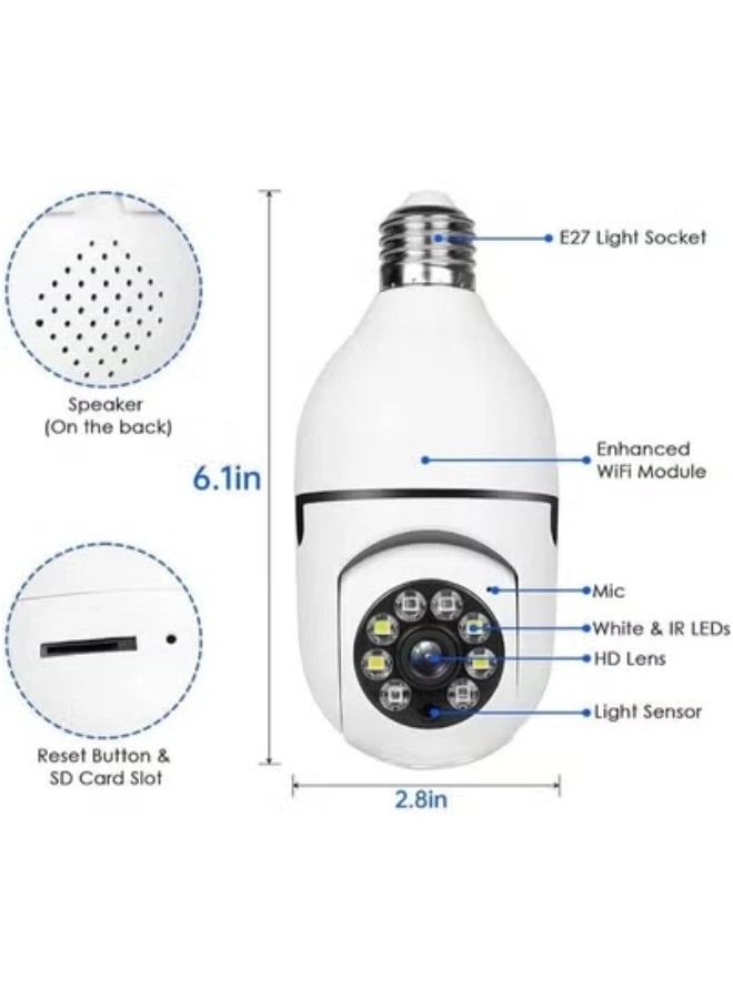 Light Bulb Security Camera 1080P