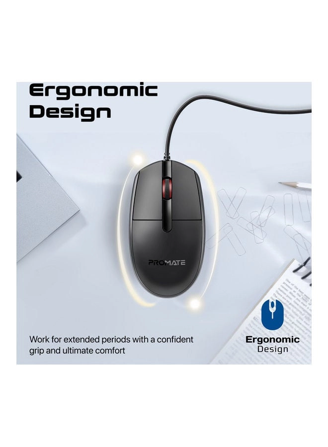 CM-1200 Ergonomic Optical Mouse - Wired