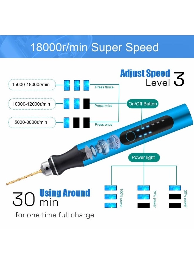 Mini Drill Pen - 3Speed Cordless Rechargeable