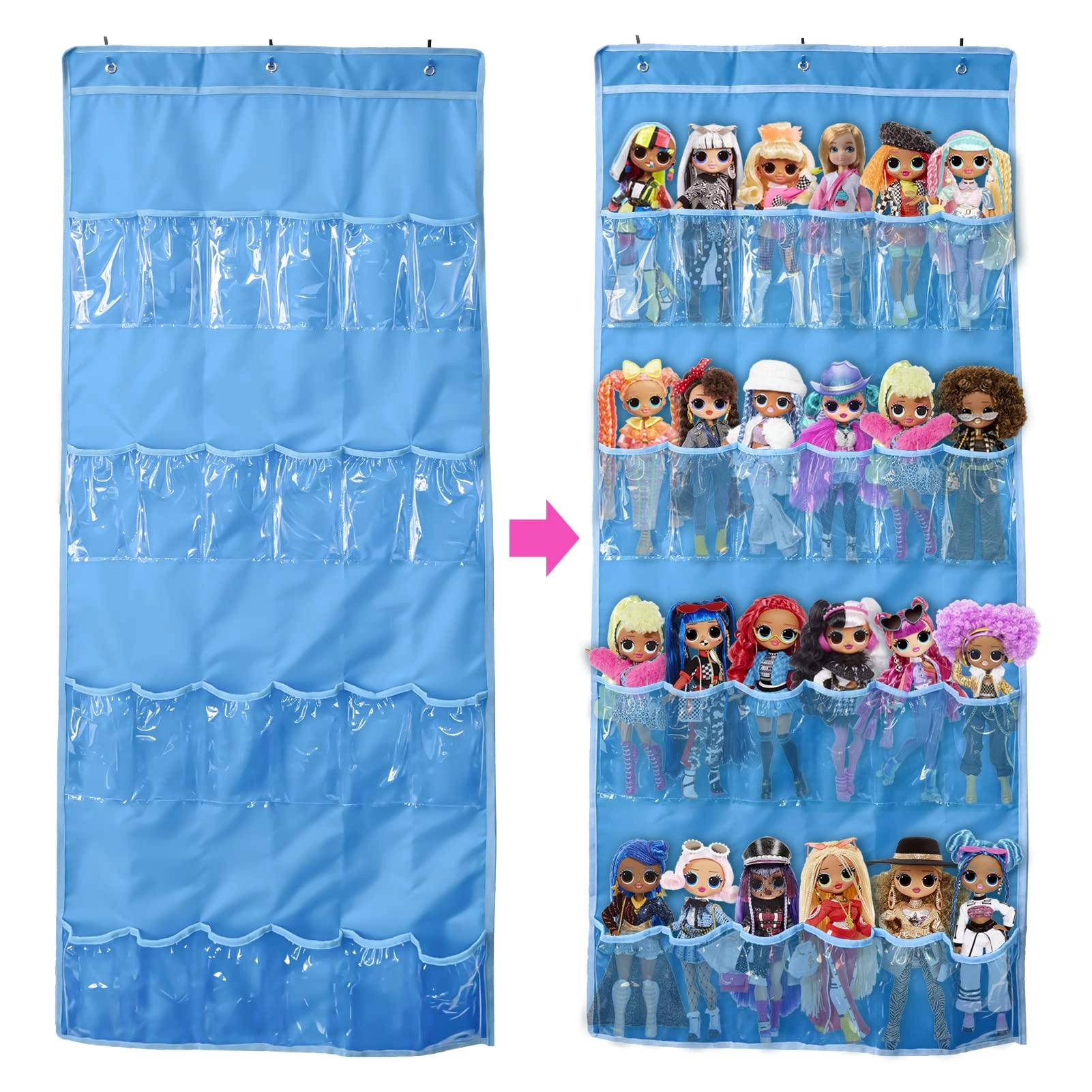 DUOLAM Hanging Over Door Toy Storage Organizer - Oxford