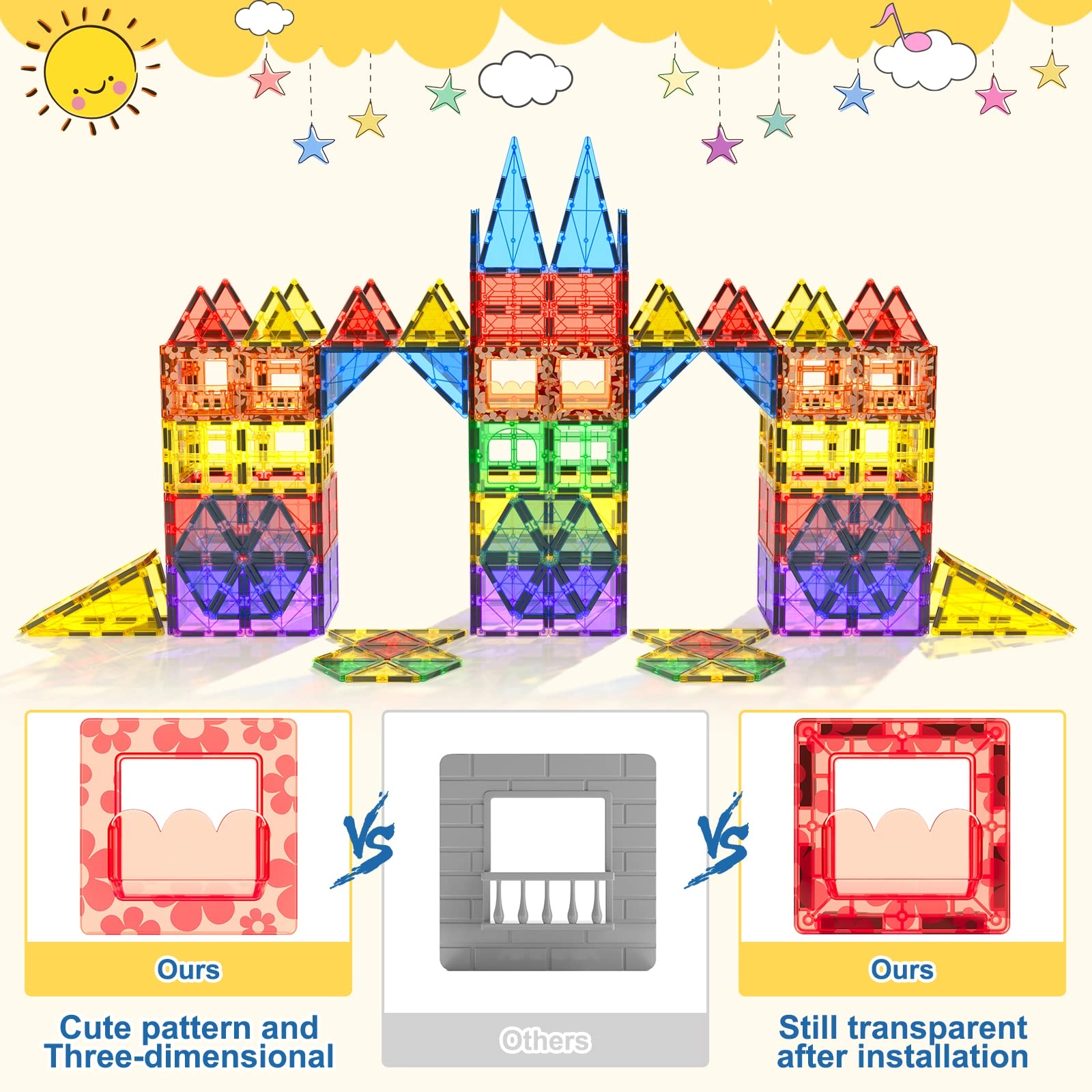 magnetic tiles - 60pcs