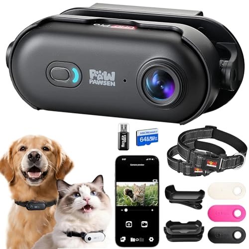 4K Pet Camera Collar - 64g Cats and Dogs
