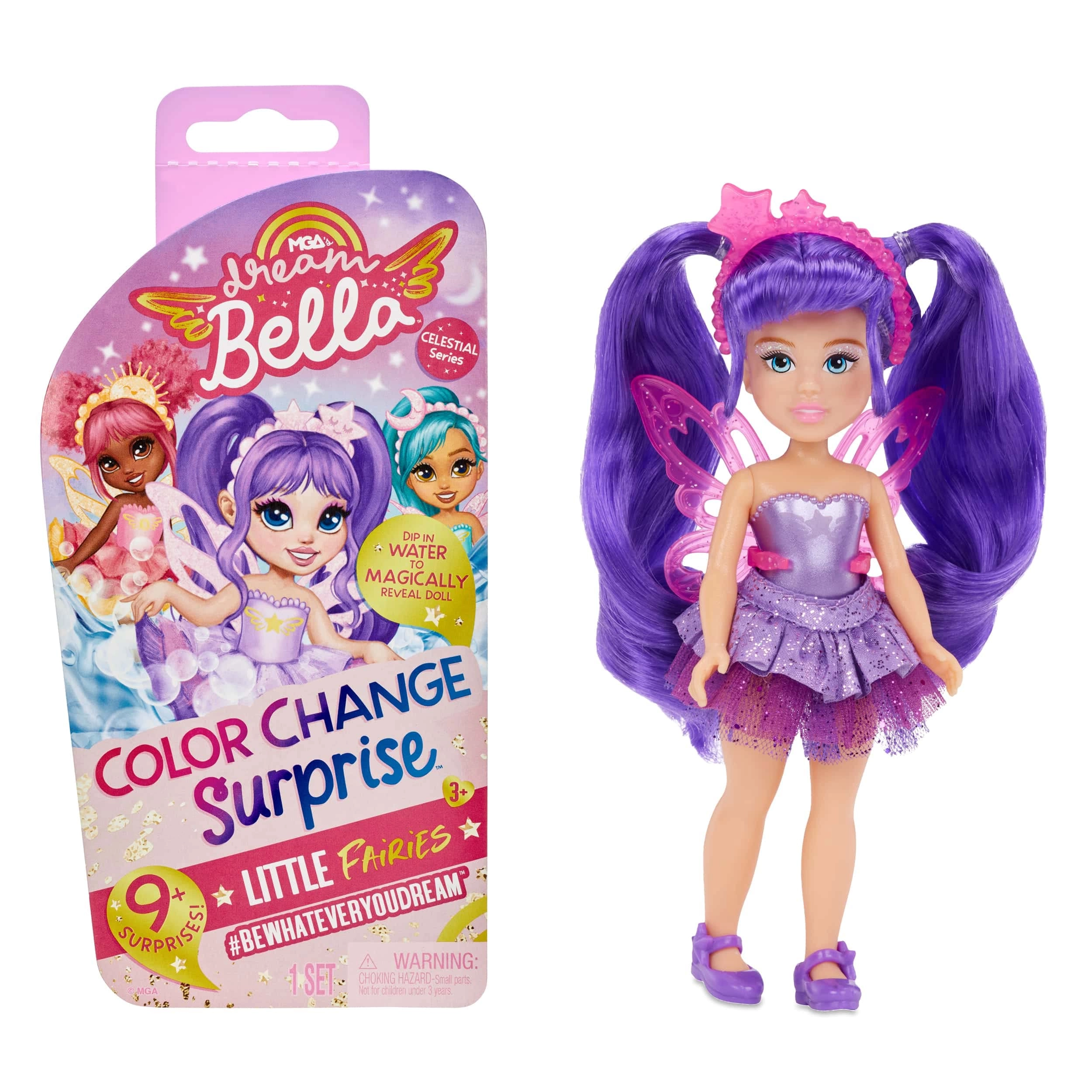 MGA Entertainment Aubrey Doll - 5.5" Purple Hair Color Change Ages 3+