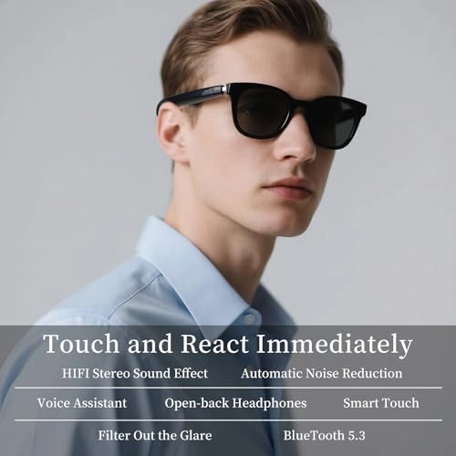 Bluetooth Audio Sunglasses - Bluetooth 5.3 Polarized UV400 IPX5
