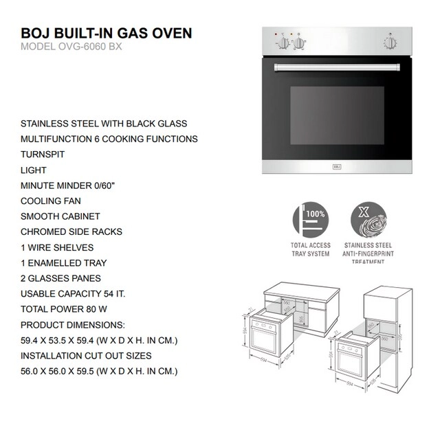 OVG 6060BX 60cm Gas Oven