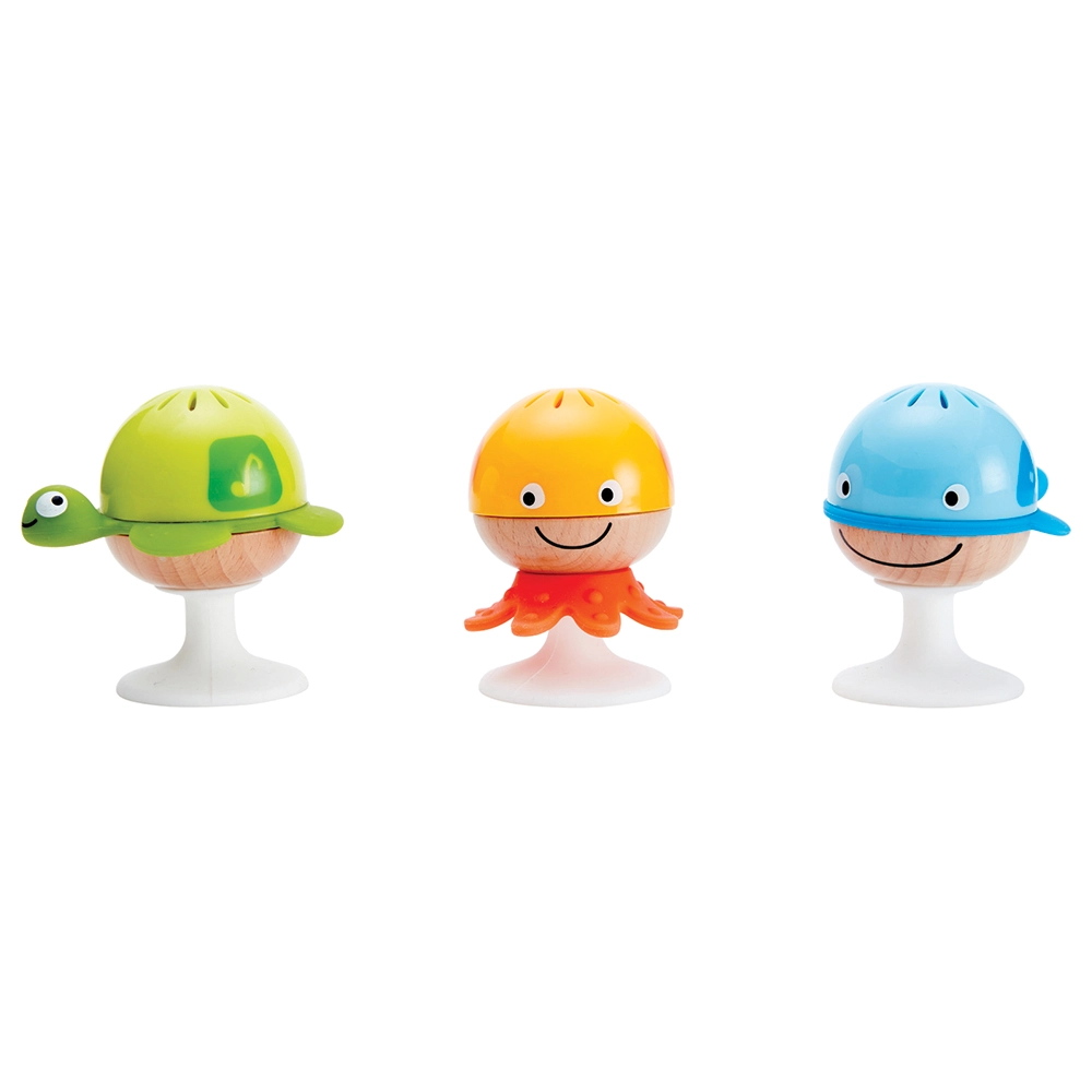 Hape Stay Put Animal Rattles - 0 + 3pcs